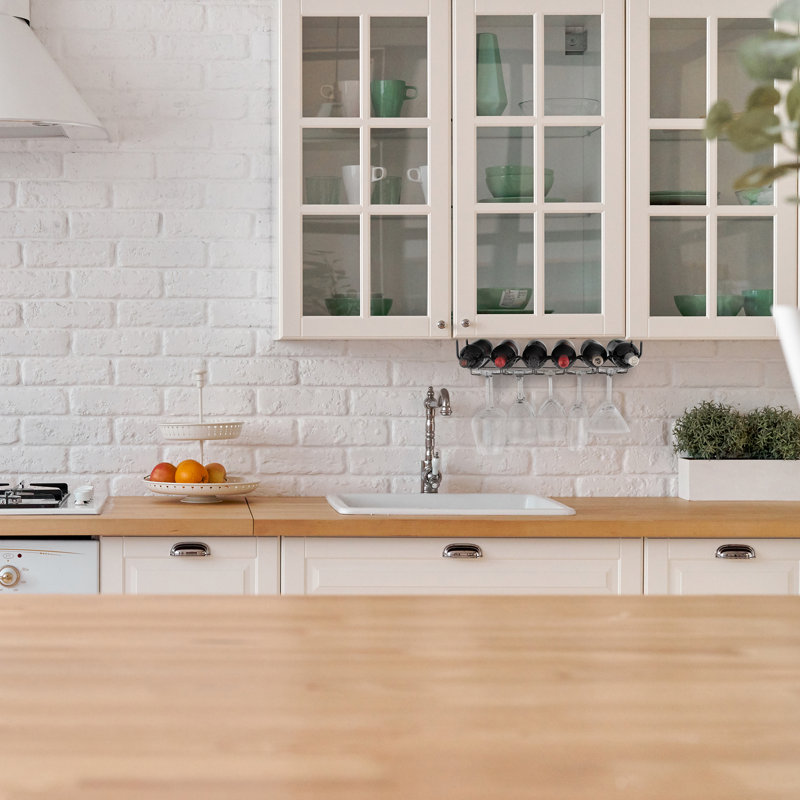 Rebrilliant Spinelli 6 Bottle Hanging Wine Bottle & Glass Rack